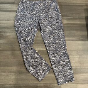 J. McLaughlin Blue and White Patterned Leggings